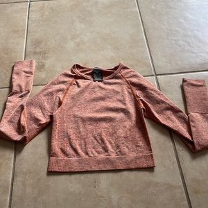 pink active long sleeve shirt